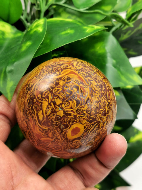 Mariam Jasper sphere/ball - Energy/Reiki/Crystal Healing - Shwasam