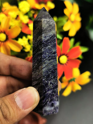 Charoite Point - ONE PIECE - Gemstone used in reiki / chakra / healing / energy - 37-50 gms - Shwasam