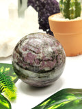 Ruby Matrix sphere for crystal healing - Shwasam