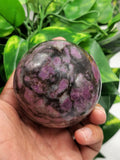 Ruby Matrix sphere for crystal healing - Shwasam