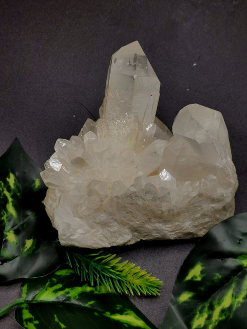 Clear Quartz or Spathik Cluster - Natural specimen of clear quartz used in Energy / Reiki / Crystal Healing - Shwasam