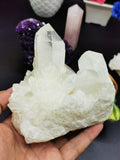 Clear Quartz or Spathik Cluster - Natural specimen of clear quartz used in Energy / Reiki / Crystal Healing - Shwasam