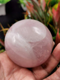 Rose Quartz Sphere - Used for Crystal Healing, natural rose quartz ball - Shwasam