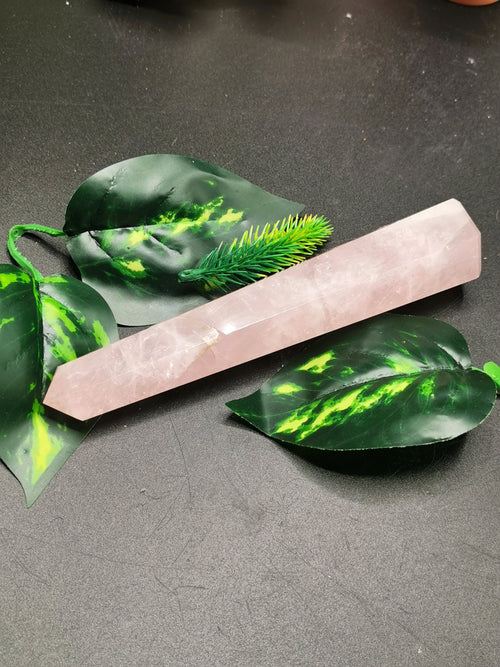 Rose Quartz Point - Natural Crystal healing rose quartz handmade gemstone point - Shwasam