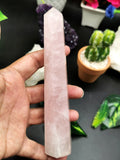 Rose Quartz Point - Natural Crystal healing rose quartz handmade gemstone point - Shwasam