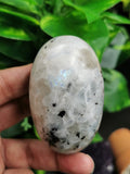 Rainbow moonstone Lingam used in Crystal Healing - Shwasam