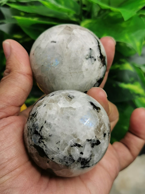 Rainbow Moonstone Sphere - Crystal Healing - Shwasam