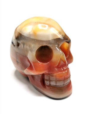 Agate Skull hand carved used in spirit healing - Agate stone carvings - Shwasam