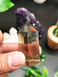 Smokey Quartz Point - crystal healing / chakra energizing quartz stone - 1 piece - Shwasam