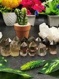 Smokey Quartz Point - crystal healing / chakra energizing quartz stone - 1 piece - Shwasam