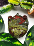 Bloodstone Jasper Anatomical Heart carving - Human Heart / Crystal Heart - Shwasam