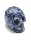 Skull in natural sodalite stone - reiki/chakra/healing - crystal crafts - weight 86 gm (0.19 lb) and 1.5 inches - Shwasam