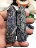Charoite Point - ONE PIECE - reiki/chakra/healing/energy - 2.8 inch (7 cms) and 60 - 70 gms weight - Shwasam