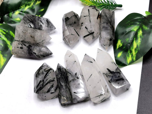 Black Rutilated Quartz Point - ONE PIECE - Crystal healing points - Shwasam