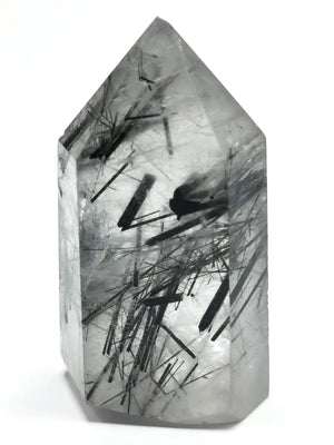 Black Rutilated Quartz Point - ONE PIECE - Crystal healing points - Shwasam
