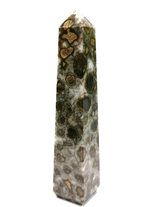 Leopard jasper stone point/wand - Energy/Reiki/Crystal Healing - 5.5 inches - Shwasam
