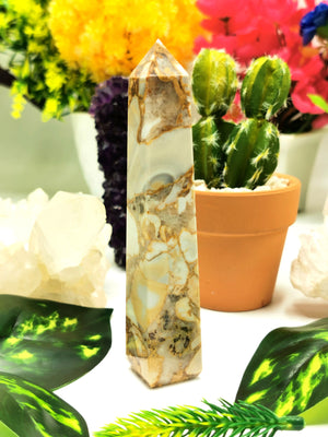 Leopard jasper stone point/wand - Energy/Reiki/Crystal Healing - Shwasam