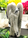 Moonstone Angel figurine - Crystal Healing / Good luck angel statue in gemstone 620gms - Shwasam