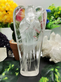 Clear Quartz Angel figurine - Spathik / Crystal Healing / Reiki / Chakra - 6 inches and 534 gms (1.17 lb) - Shwasam