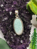 Beautiful amazonite pendant in 925 sterling silver - gemstone/crystal gift |Mother's Day/engagement/wedding/anniversary/birthday gift