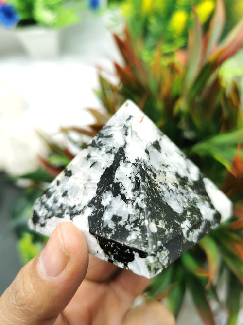 Moonstone Pyramid - Energy/Reiki/Crystal Healing - 170 gms - ONE PIECE ONLY - Shwasam