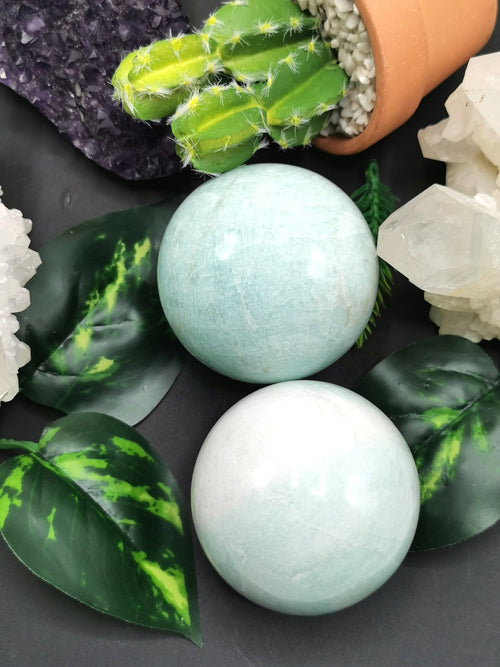 Amazonite stone sphere - Crystal Healing Gemstones  - 2.2 inches dia - Shwasam