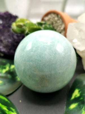 Amazonite stone sphere - Crystal Healing Gemstones  - 2.2 inches dia - Shwasam