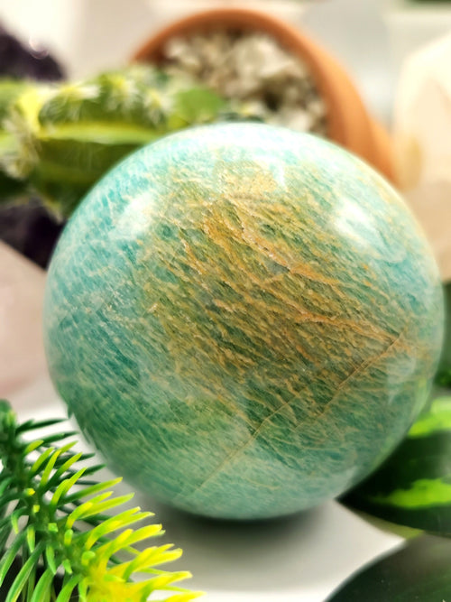 Amazonite stone sphere - Crystal Healing Gemstones  - 2 inches dia - Shwasam