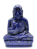 Lapis Lazuli Buddha Statue - handmade carving of serene and meditating Lord Buddha - crystal art - 322 gms - Shwasam