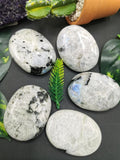 Rainbow Moonstone palm stones - ONE PIECE - crystal/chakra/reiki/healing - 100 gms weight - Shwasam