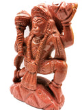 Goldstone Statue of Lord Hanuman 6.5 Inches | Bajrang Bali in Sandstone | Reiki/Chakra/Healing | Lord Ram's eternal devotee in gemstone
