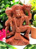 Goldstone Statue of Lord Hanuman 6.5 Inches | Bajrang Bali in Sandstone | Reiki/Chakra/Healing | Lord Ram's eternal devotee in gemstone