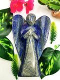 Lapis Lazuli Angel figurine - Crystal Healing / Reiki / Chakra - 6 inches and 630 gms (1.39 lb)