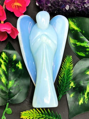 Opalite Angel figurine - Crystal Healing / Reiki / Chakra - 5 inches and 260 gms (0.57 lb)