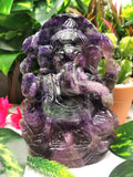 Multicolor Fluorite Handmade Carving of Ganesh -Lord Ganesha Idol/Murti in Crystals and Gemstones -Reiki/Chakra/Healing - 6 inch and 1.25 kg