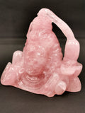 Shiva Handmade in Rose Quartz Carving - Lord Shivshankar in crystals and gemstones | Reiki/Chakra/Healing/Energy - 6 inches
