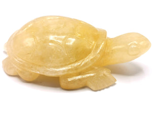Hand carved tortoise carving in natural yellow aventurine stone - reiki/chakra/healing/crystal - 6 inch and 670 gm (1.47 lb) animal
