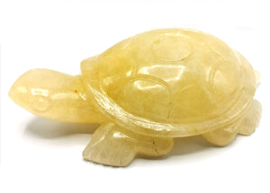 Hand carved tortoise carving in natural yellow aventurine stone - reiki/chakra/healing/crystal - 6 inch and 670 gm (1.47 lb) animal