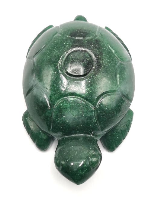 Tortoise carving in natural green aventurine stone with - reiki/chakra/healing/crystal - 3.5 inch and 182 gm (0.40 lb) animal