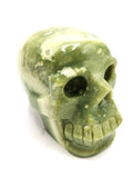 Skull in natural serpentine stone - reiki/chakra/healing - crystal crafts - weight 474 gm (1.05 lb) and 3 inches