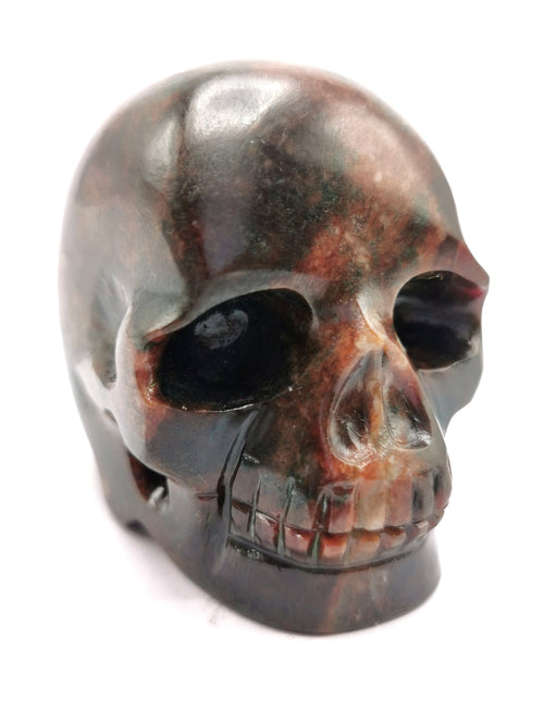 Skull in natural hessonite garnet stone - reiki/chakra/healing - crystal crafts - weight 420 gm (0.92 lb) and 2.5 inches