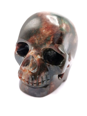 Skull in natural hessonite garnet stone - reiki/chakra/healing - crystal crafts - weight 420 gm (0.92 lb) and 2.5 inches