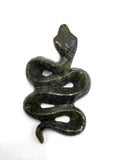 Slithering snake carving in Labradorite stone - crystal healing / chakra / reiki / energy - 5 inches and 160 gms (0.35 lb) animal carving