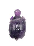 Tortoise carving in natural amethyst stone - reiki/chakra/healing/crystal - 3 inch and 130 gm (0.29 lb) animal