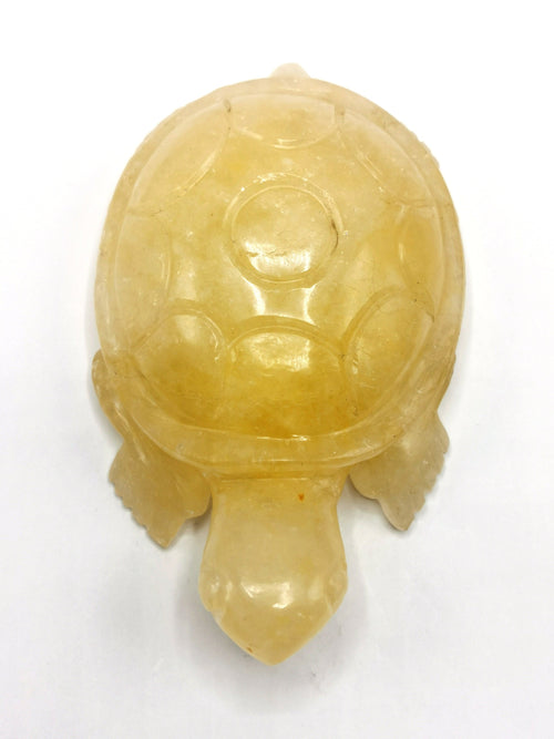 Tortoise carving in natural yellow aventurine stone - reiki/chakra/healing/crystal - 6 inch and 670 gm (1.47 lb) animal
