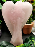 Rose Quartz Angel figurine - Crystal Healing / Reiki / Chakra - 7 inches and 945 gms (2.08 lb)