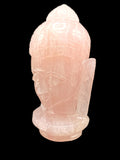 Large Rose Quartz Buddha Face/Head - handmade carving of serene face of Lord Buddha - crystal/reiki/healing - 8 inches and 1.83 kg (4.03 lb)