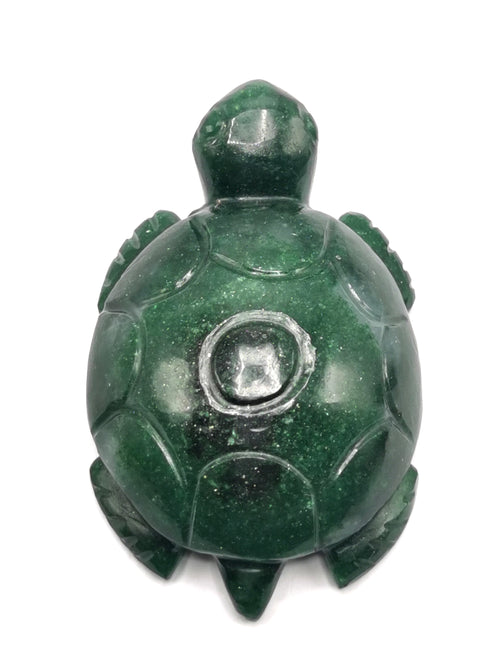 Tortoise carving in natural green aventurine stone with - reiki/chakra/healing/crystal - 3.5 inch and 182 gm (0.40 lb) animal