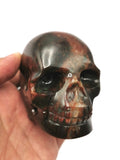 Skull in natural hessonite garnet stone - reiki/chakra/healing - crystal crafts - weight 420 gm (0.92 lb) and 2.5 inches