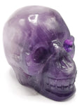 Hand carved skull in natural amethyst stone - reiki/chakra/healing - crystal crafts - weight 165 gm (0.36 lb) and 2 inches